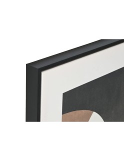 Painting Home ESPRIT Brown Black Green Abstract Urban 80 x 4 x 80 cm (2 Units)