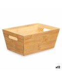 Cestino Multiuso Kinvara B7656-2515 Naturale Bambù 15 x 29 x 8,5 cm Con manici (12 Unità)