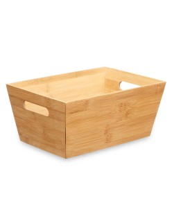 Cestino Multiuso Kinvara B7656-2515 Naturale Bambù 15 x 29 x 8,5 cm Con manici (12 Unità)