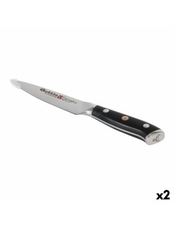 Cuchillo de Cocina Quttin Damaskus Negro Plateado 12 cm (2 Unidades)