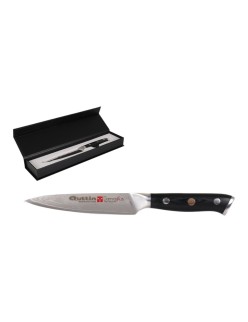 Cuchillo de Cocina Quttin Damaskus Negro Plateado 12 cm (2 Unidades)