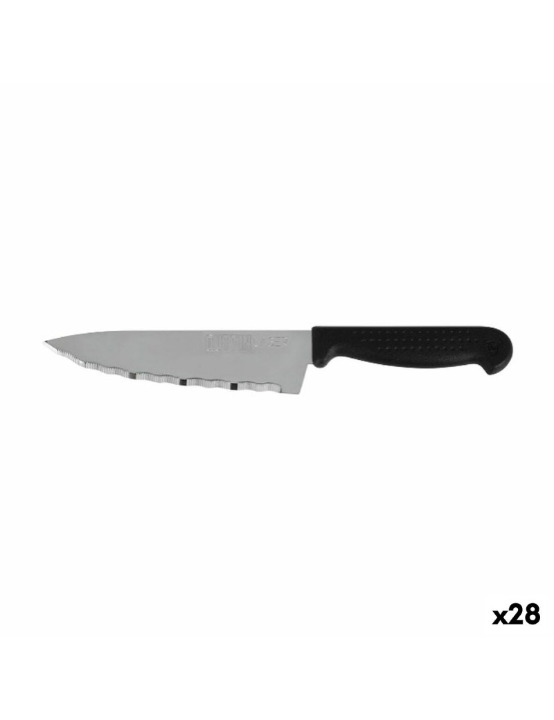 Cuchillo de Cocina Quttin Laser Negro Plateado 28 x 6 x 1,3 cm (28 Unidades)