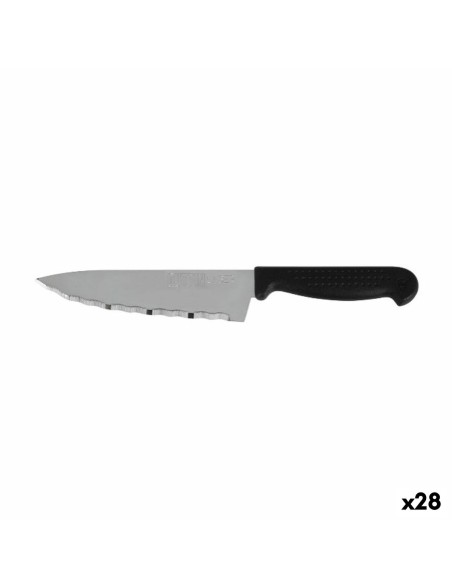Cuchillo de Cocina Quttin Laser Negro Plateado 28 x 6 x 1,3 cm (28 Unidades)