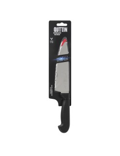Cuchillo de Cocina Quttin Laser Negro Plateado 28 x 6 x 1,3 cm (28 Unidades)