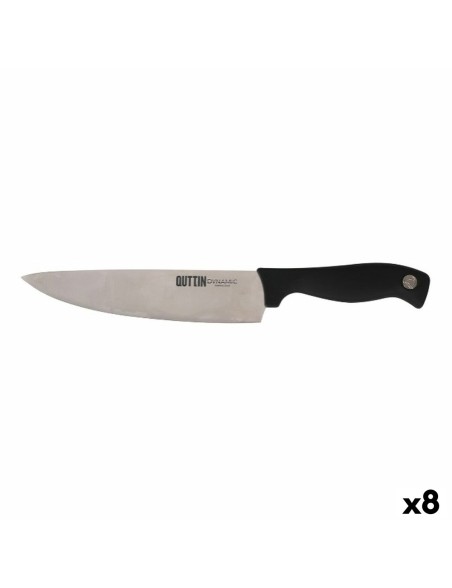 Cuchillo de Cocina Quttin Dynamic Negro Plateado 20 cm (8 Unidades)