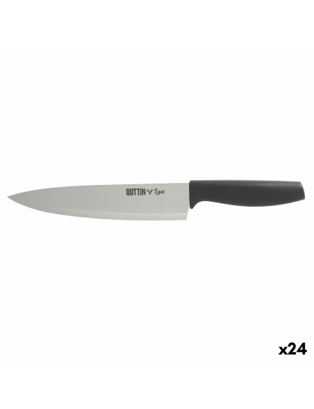 Cuchillo de Cocina Quttin Laos Negro Plateado 20 cm (24 Unidades)