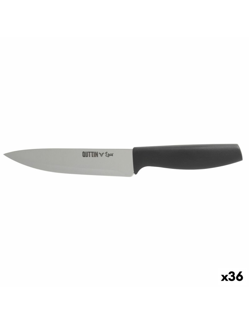 Cuchillo de Cocina Quttin Laos Negro Plateado 15 cm (36 Unidades)