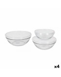 Set of bowls Duralex Lys With lid 3 Pieces (4 Units)  