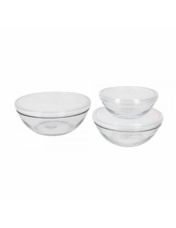 Set of bowls Duralex Lys With lid 3 Pieces (4 Units)  