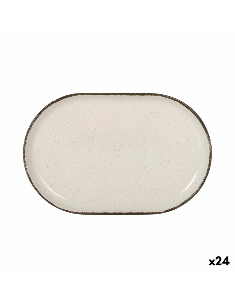 Serving Platter La Mediterránea Anllo Oval 20 x 13 x 2 cm (24 Units)