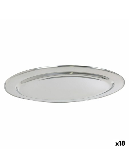 Serving Platter Quttin Quttin Stainless steel Oval 40,5 x 26,5 cm (18 Units)