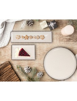 Serving Platter La Mediterránea Anllo Rectangular 30 x 8 x 2 cm (24 Units)