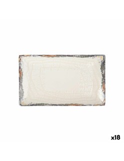 Serving Platter La Mediterránea Albus Rectangular 25,3 x 15 x 2 cm (18 Units)