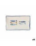 Teglia da Cucina La Mediterránea Peixe Rettangolare Pesci 25,3 x 15 x 2 cm (18 Unità)