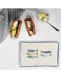 Teglia da Cucina La Mediterránea Peixe Rettangolare Pesci 25,3 x 15 x 2 cm (18 Unità)