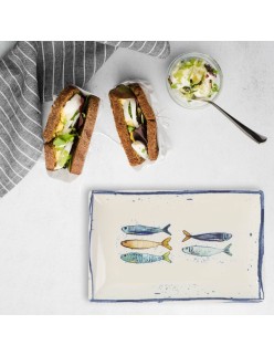 Teglia da Cucina La Mediterránea Peixe Rettangolare Pesci 25,3 x 15 x 2 cm (18 Unità)