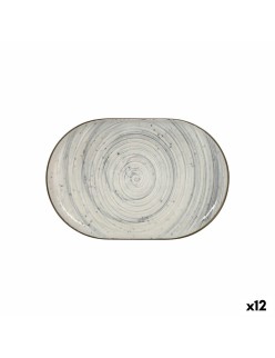 Serving Platter La Mediterránea Vortex Oval 30 x 20 x 2,5 cm (12 Units)