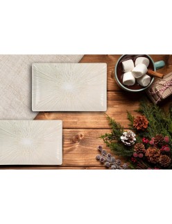 Serving Platter La Mediterránea Anya Rectangular 30 x 15 x 2 cm (18 Units)