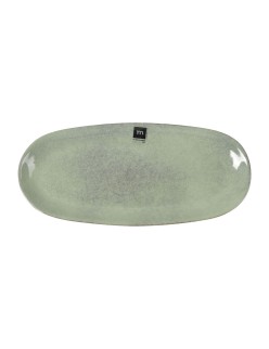 Serving Platter La Mediterránea Macarella green Oval 33 x 14,8 x 2,7 cm (12 Units)