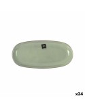 Serving Platter La Mediterránea Macarella green Oval 25 x 12 x 2,2 cm (24 Units)
