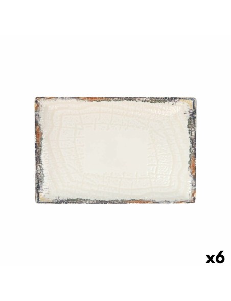 Plat à Gratin La Mediterránea Albus Rectangulaire 30 x 20 x 2,5 cm (6 Unités)