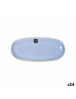 Serving Platter La Mediterránea Macarella blue Oval 25 x 12 x 2,2 cm (24 Units)