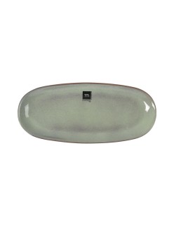 Serving Platter La Mediterránea Macarella green Oval 29 x 13,5 x 2,4 cm (24 Units)