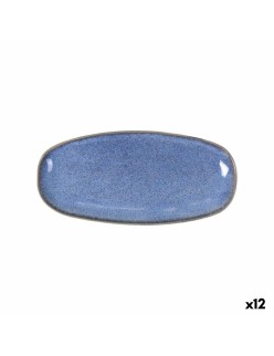 Serving Platter La Mediterránea Macarella blue Oval 33 x 14,8 x 2,7 cm (12 Units)