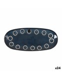 Serving Platter La Mediterránea Macarella blue Oval 29 x 13,5 x 2,4 cm (24 Units)