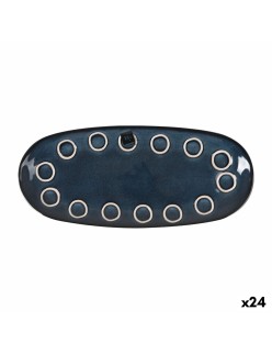 Serving Platter La Mediterránea Macarella blue Oval 29 x 13,5 x 2,4 cm (24 Units)