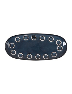 Serving Platter La Mediterránea Macarella blue Oval 29 x 13,5 x 2,4 cm (24 Units)