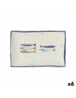 Serving Platter La Mediterránea Peixe Rectangular Fish 30 x 20 x 2,5 cm (6 Units)