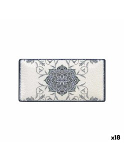 Serving Platter La Mediterránea Rosetta Rectangular 30 x 15 x 2 cm (18 Units)