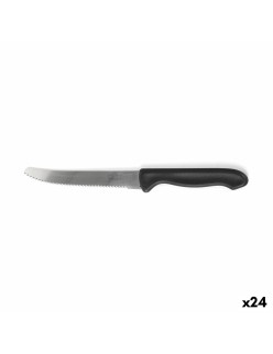 Set di Coltelli per Carne Cuyfor Nero Argentato 12 cm 6 Pezzi (24 Unità)