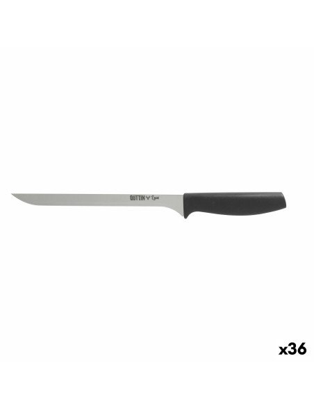 Cuchillo Jamonero Quttin Laos 22 cm Negro Plateado (36 Unidades)