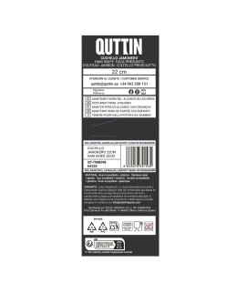 Faca de Presunto Quttin Laos 22 cm Preto Prateado (36 Unidades)