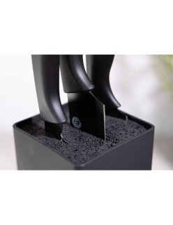 Coltello da Cucina MasterChef Nero Argentato 13 cm Multiuso (24 Unità)