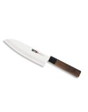 Cuchillo de Cocina Quttin SANTOKU Takamura Marrón Plateado 17 cm (12 Unidades)