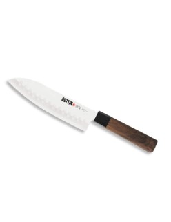 Cuchillo de Cocina Quttin SANTOKU Takamura Marrón Plateado 17 cm (12 Unidades)