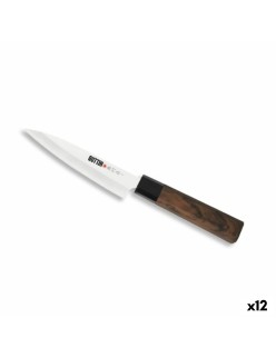 Cuchillo de Cocina Quttin Banno Takamura Marrón Plateado 12 cm (12 Unidades)