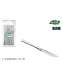 Set de couteaux réutilisables Algon Argenté Plastique 20 cm 10 Pièces (24 Unités)
