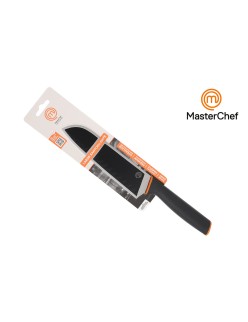 Coltello da Cucina MasterChef Nero Argentato 18 cm (24 Unità)