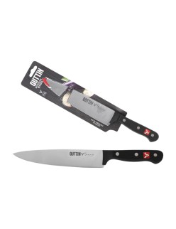 Cuchillo de Cocina Quttin SYBARITE Negro Plateado 20 cm (8 Unidades)