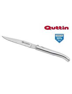 Cuchillo para Carne Quttin Kobe Plateado 10,5 cm (12 Unidades)