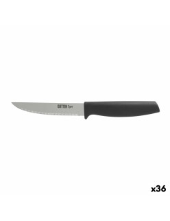 Cuchillo de Cocina Quttin Laos Negro Plateado 11 cm Multiusos (36 Unidades)