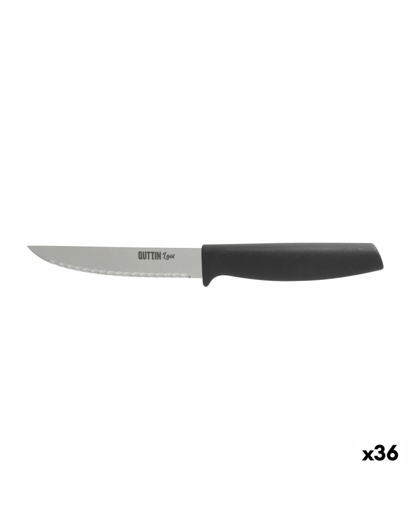 Cuchillo de Cocina Quttin Laos Negro Plateado 11 cm Multiusos (36 Unidades)