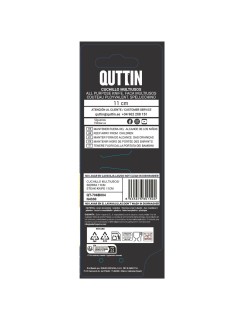 Coltello da Cucina Quttin Laos Nero Argentato 11 cm Multiuso (36 Unità)