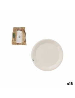 Plate set Algon White 22 cm 25 Pieces (18 Units)