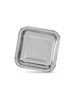 Plate set Algon Silver 20 cm 20 x 2 cm 10 Pieces (18 Units)