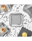 Plate set Algon Silver 20 cm 20 x 2 cm 10 Pieces (18 Units)
